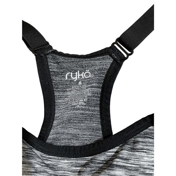 Ryka Heathered Grey Racerback Gorpcore Utility Workout Padded Sports Bra XS - Picture 3 of 6